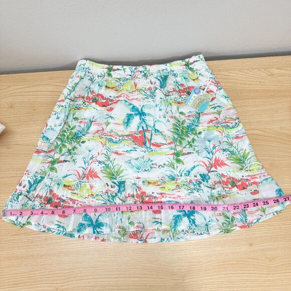Sigrid Olsen Tropical Mini Skirt Women Medium Coastal Beachy Vaca Summer Flirty - Picture 7 of 10